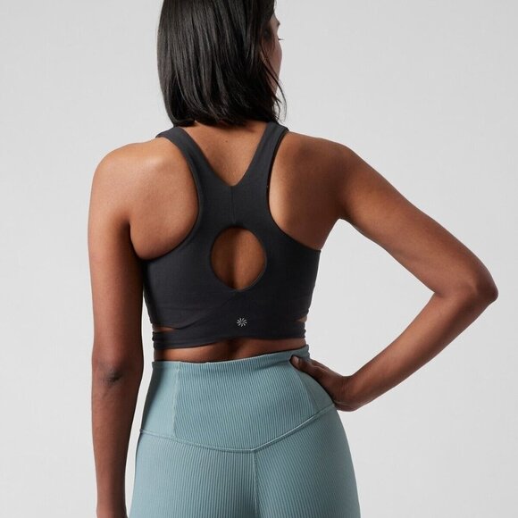 Athleta [NWT Small] Conscious Crop Black Cut-Out Sports Bra - Picture 6 of 11